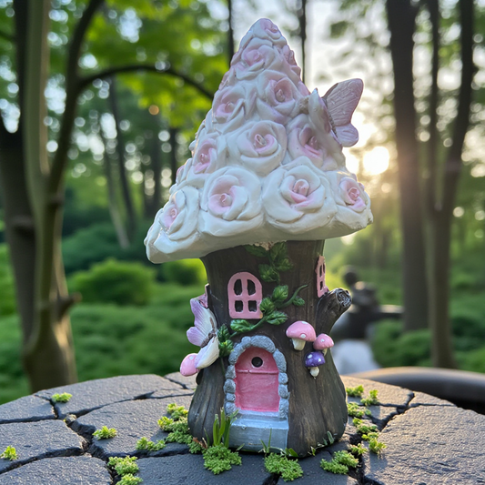 Pink Fairy Garden Rose House