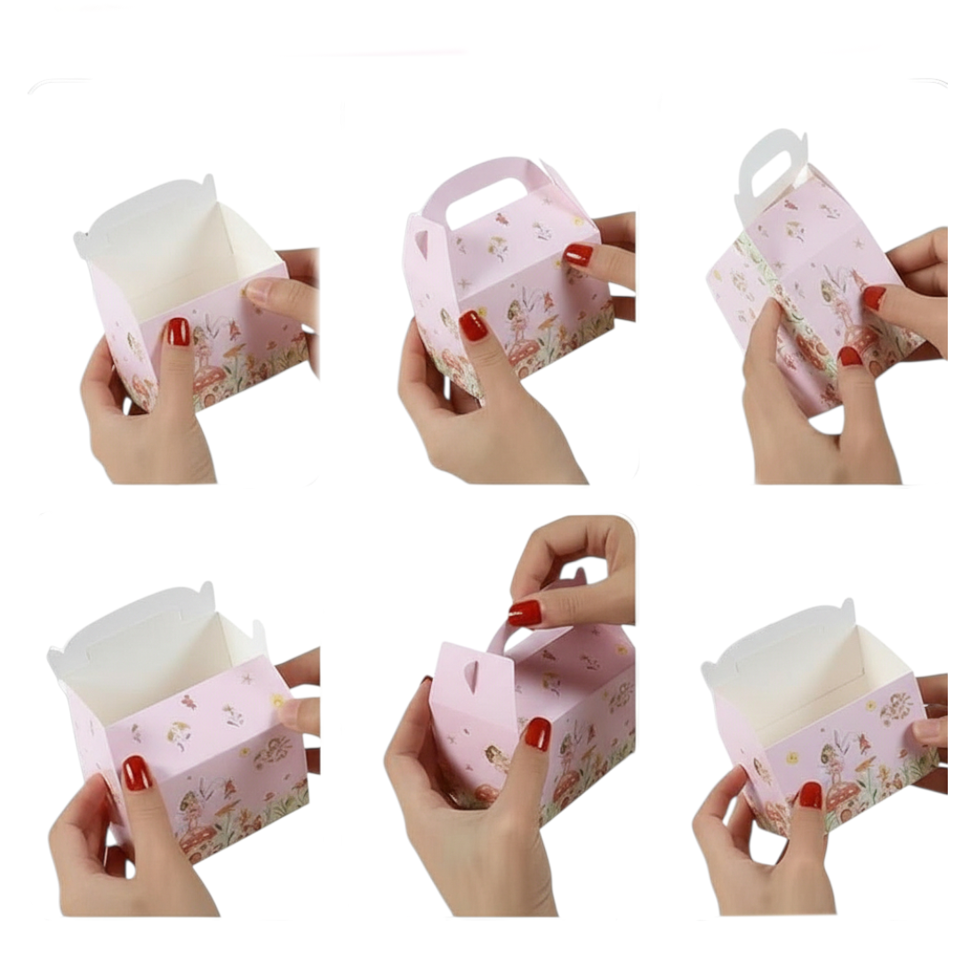 Pink Flower Fairy Favour Gift Box