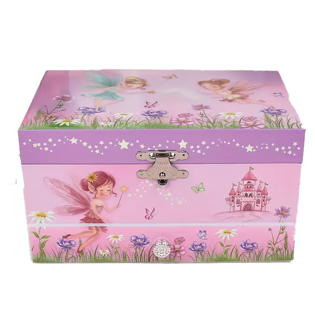 Pink Flower Fairy Friends Musical Jewellery Box