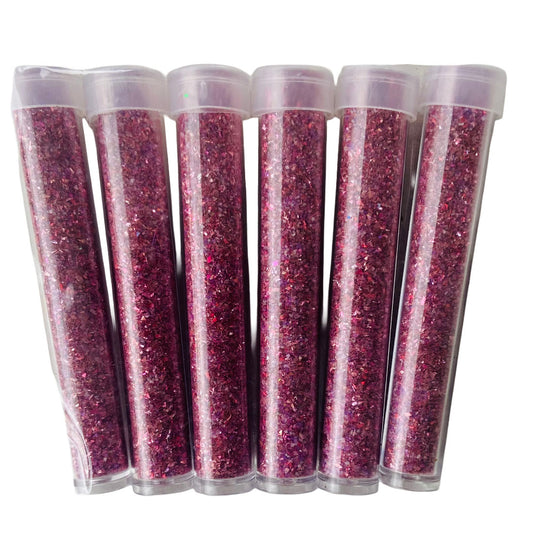 Pink Glitter Tubes Pack 6