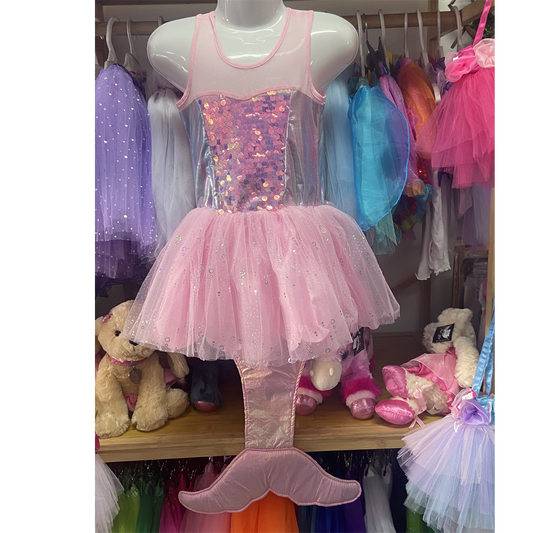 Pink Mermaid Dress with Tail