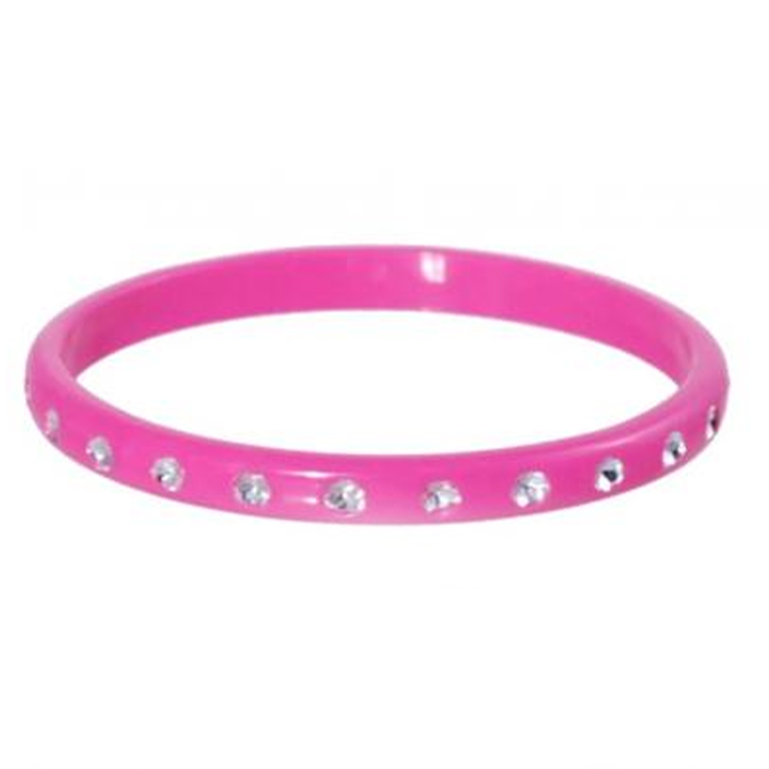 Pink Poppy Diamante Bangle