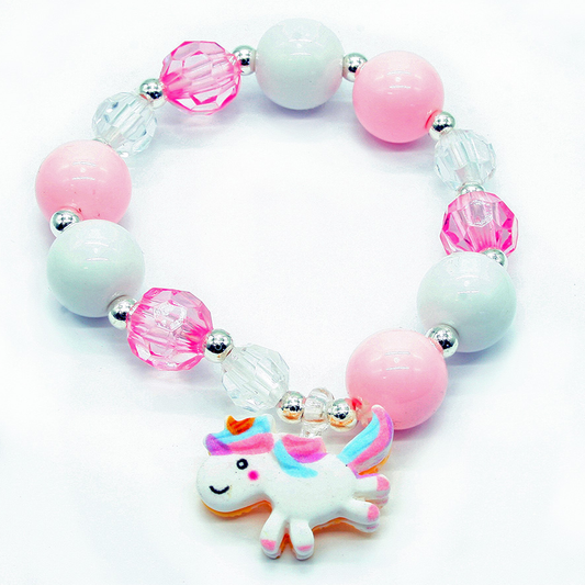 Pink Unicorn Elastic Bracelet