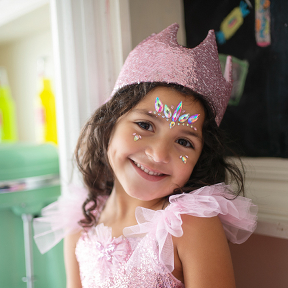 Precious Pink Sequin Crown