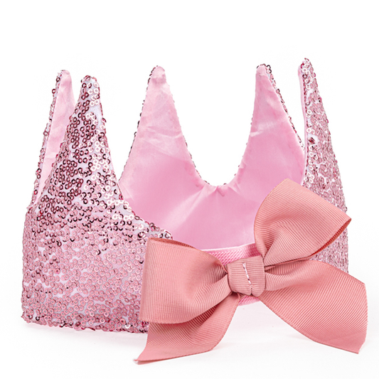 Precious Pink Sequin Crown
