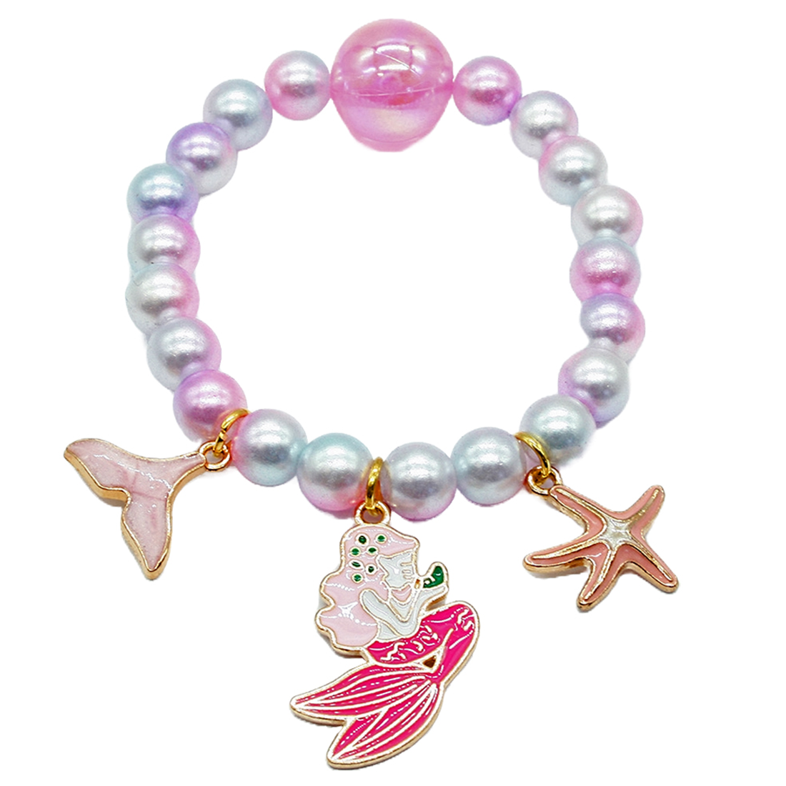 Pretty Pearl Mermaid Tail and Starfish Bracelet – The Fairy Shop