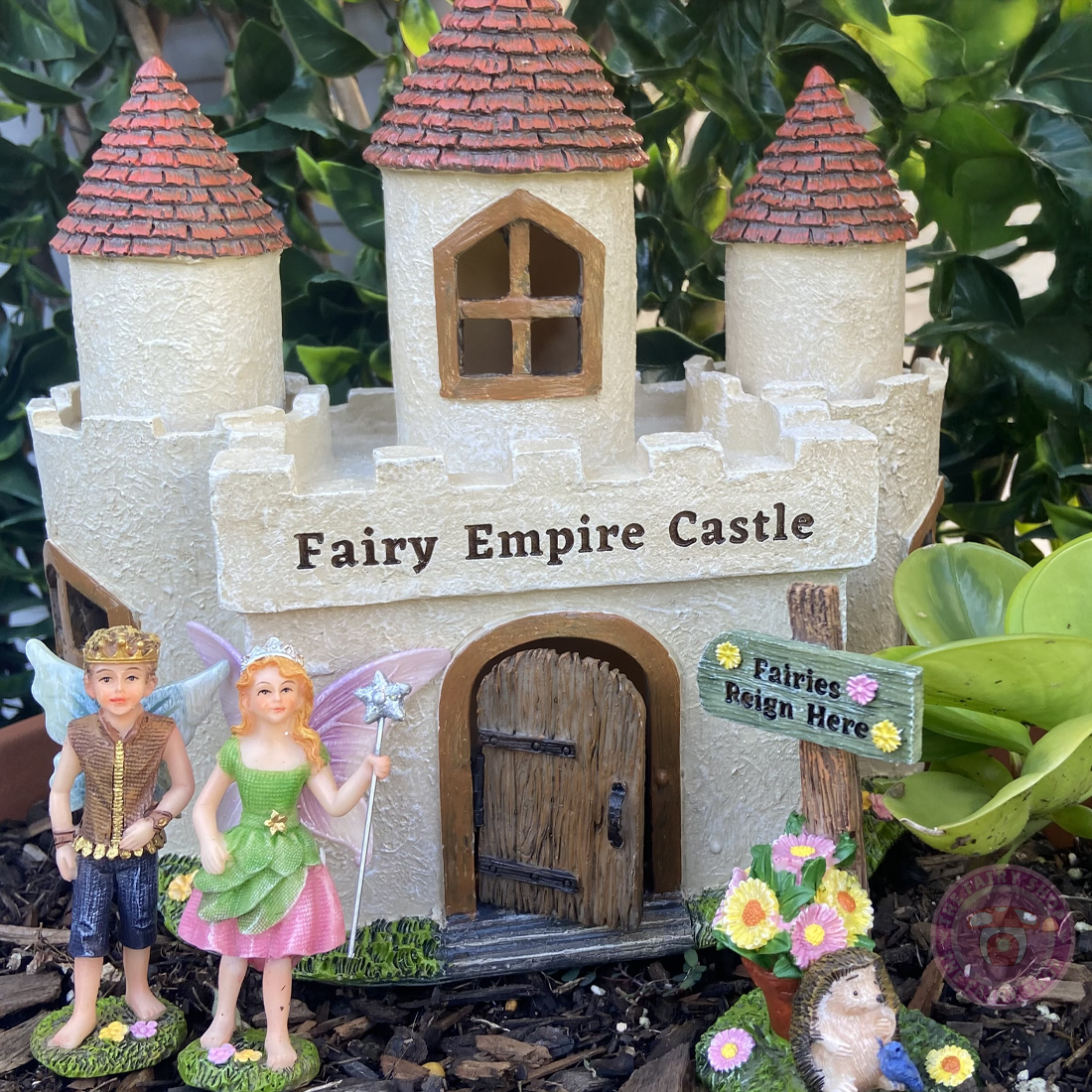 Prince Alexander and Princess Charlotte Fairy Figurines and Sign Set