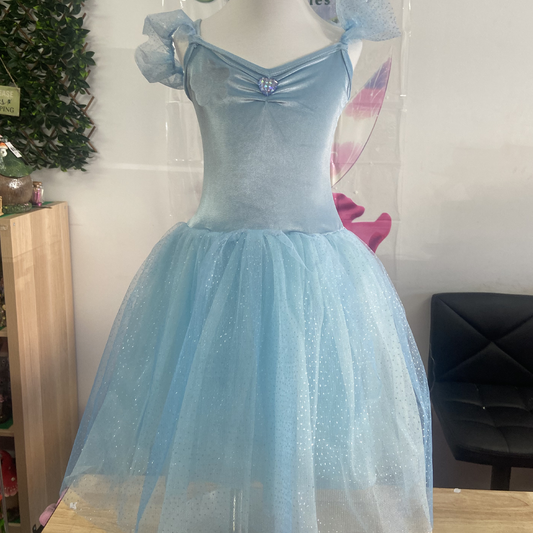 Princess Sapphire Velvet Dress With Tulle Skirt - Pink Poppy