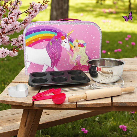 Princess & Unicorn 7 Piece Child's Rainbow Baking Set