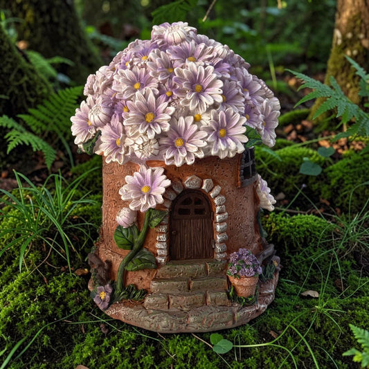 Purple Flower Fairy House