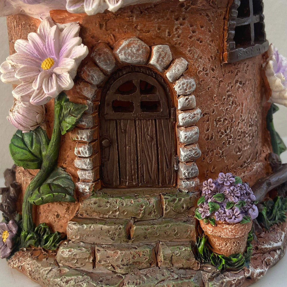 Purple Flower Fairy House
