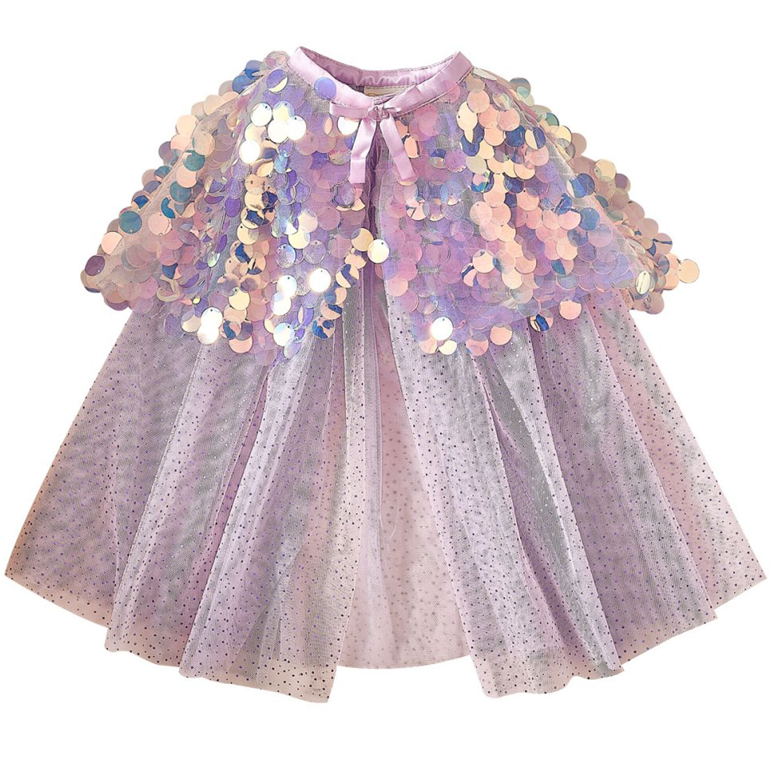 Purple Sequin Mermaid Costume Cape