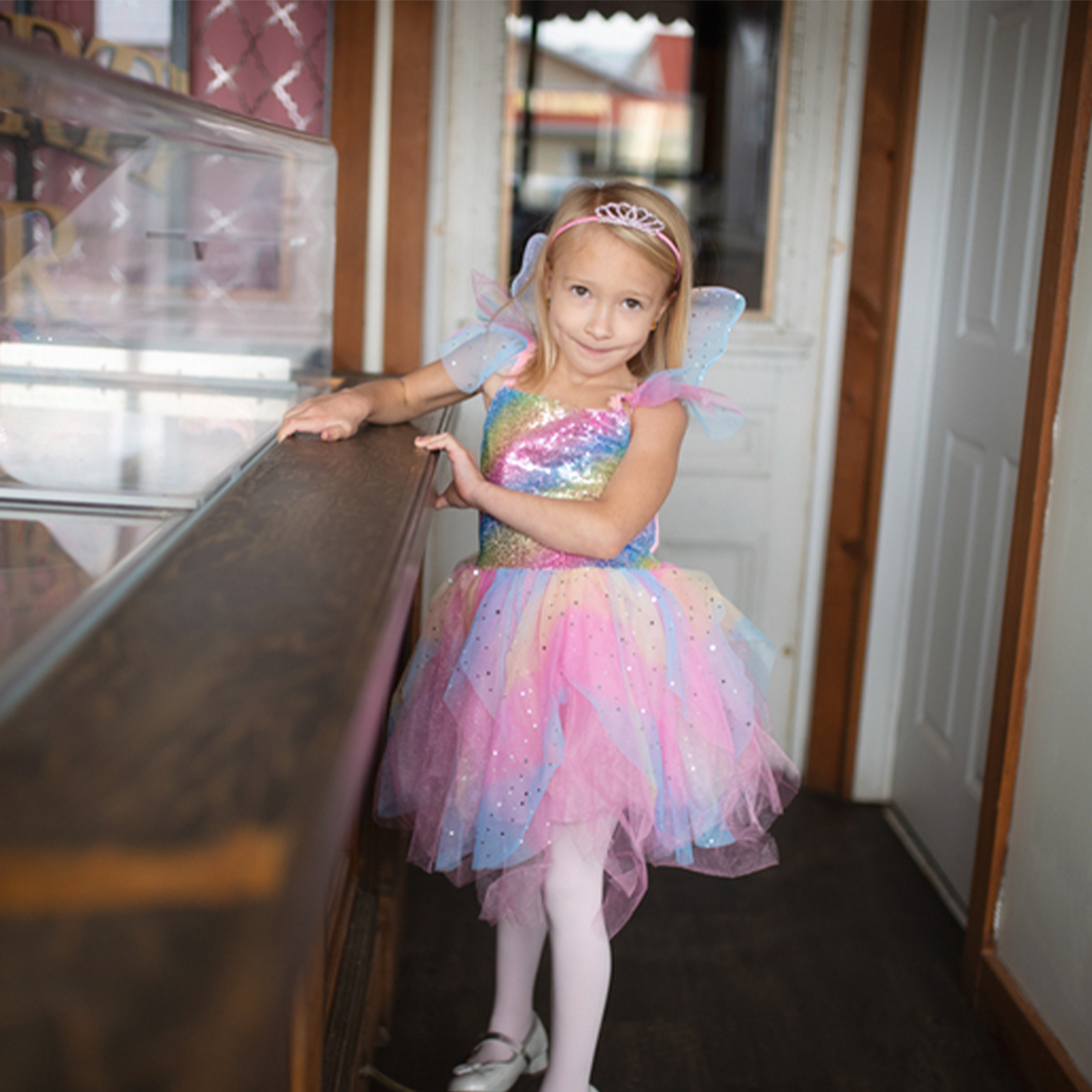 Rainbow Fairy Dress with Wings The Fairy Shop Rainbow Fairy Dress with Wings The Fairy Shop