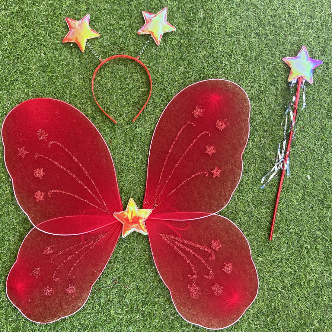 Red Fairy 3 Piece Costume Set