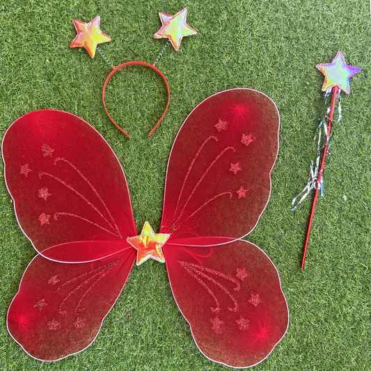 Red Fairy 3 Piece Costume Set
