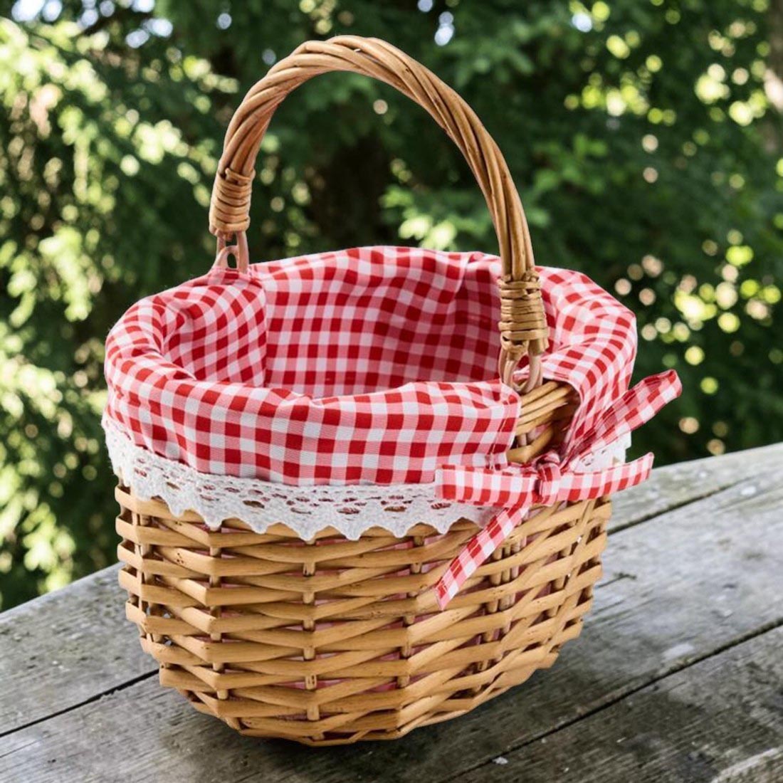Red Riding Hood Inspired Wicker Basket