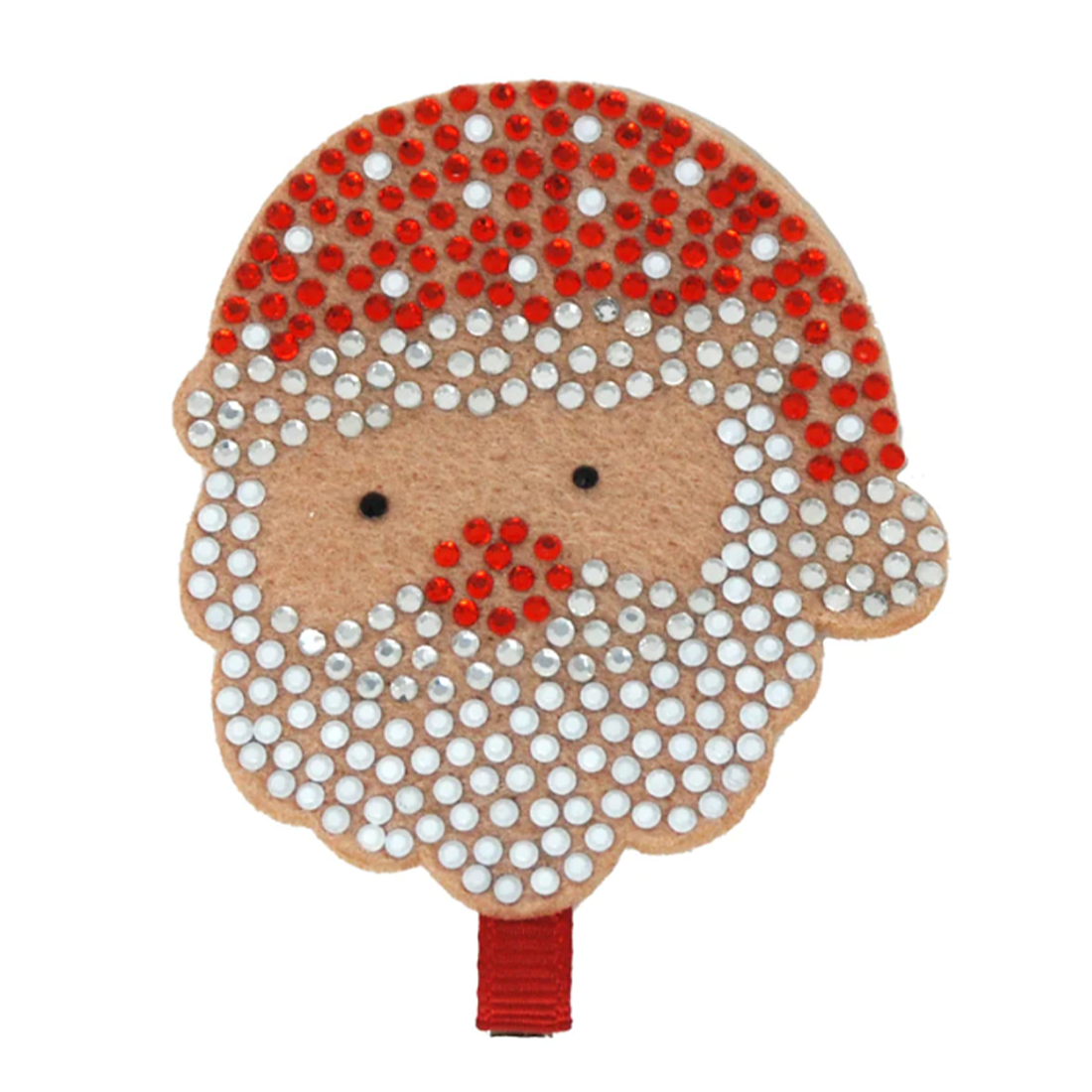 Rhinestone Santa Hairclip
