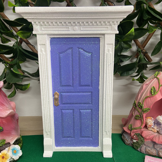 Secret Purple Fairy Door with Glitter