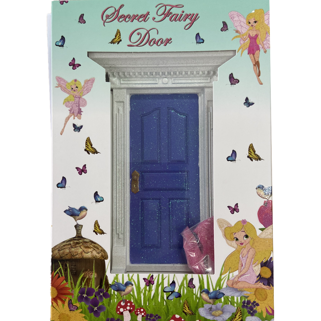 Secret Purple Fairy Door with Glitter