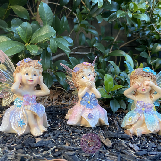 See Speak Hear No Evil Fairy Figurines Set Of 3
