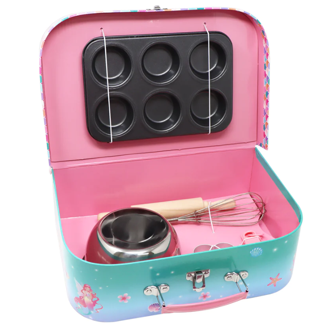 Shimmering Mermaid 6 piece Childs Baking Set & Carry Case