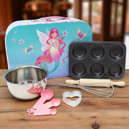 Shimmering Mermaid 6 piece Childs Baking Set & Carry Case