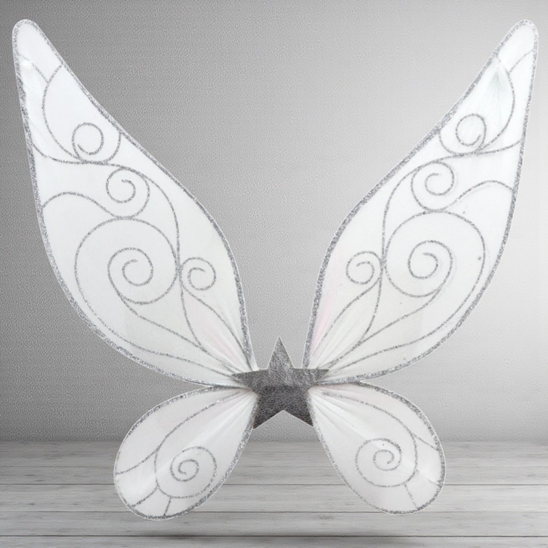 Silver Glimmer Angel Wire Wings