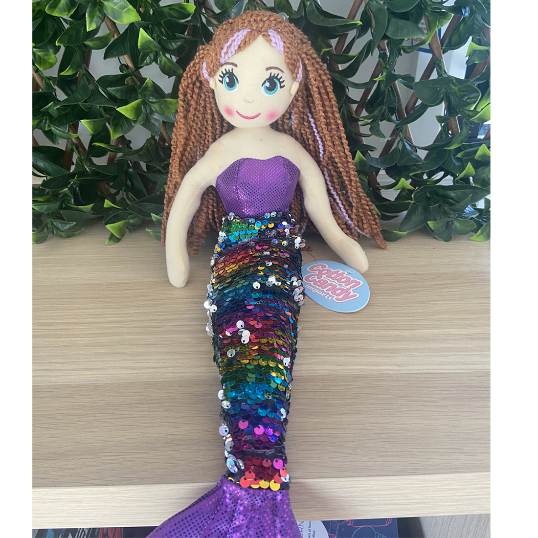 Siren the Purple Flip Sequin Mermaid Doll