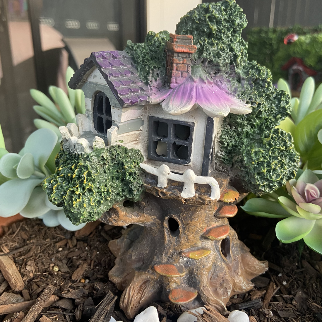 Small Solar Fairy Garden Tree House