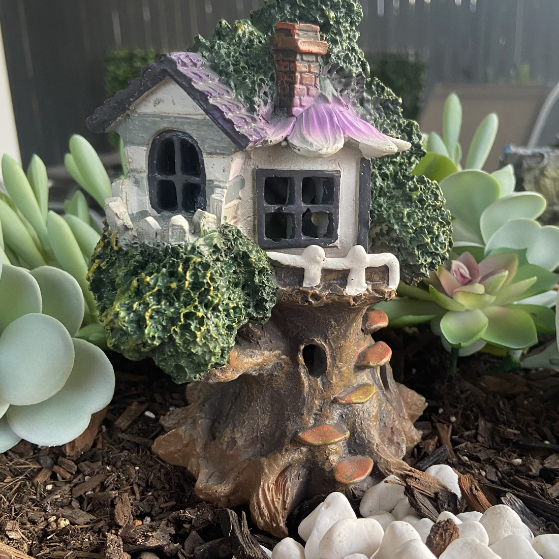 Small Solar Fairy Garden Tree House