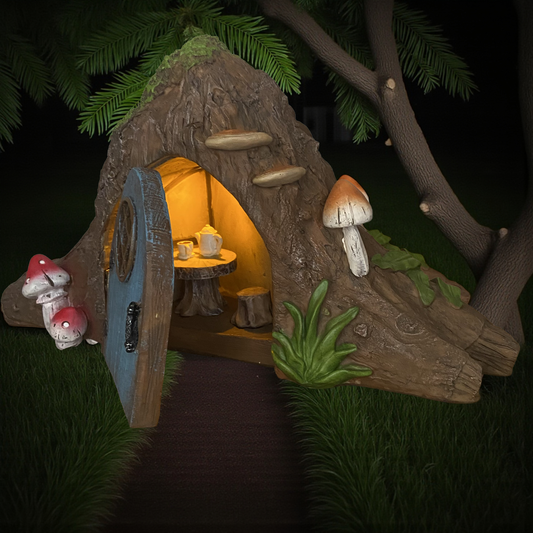 Solar Hobbit House with Opening Door