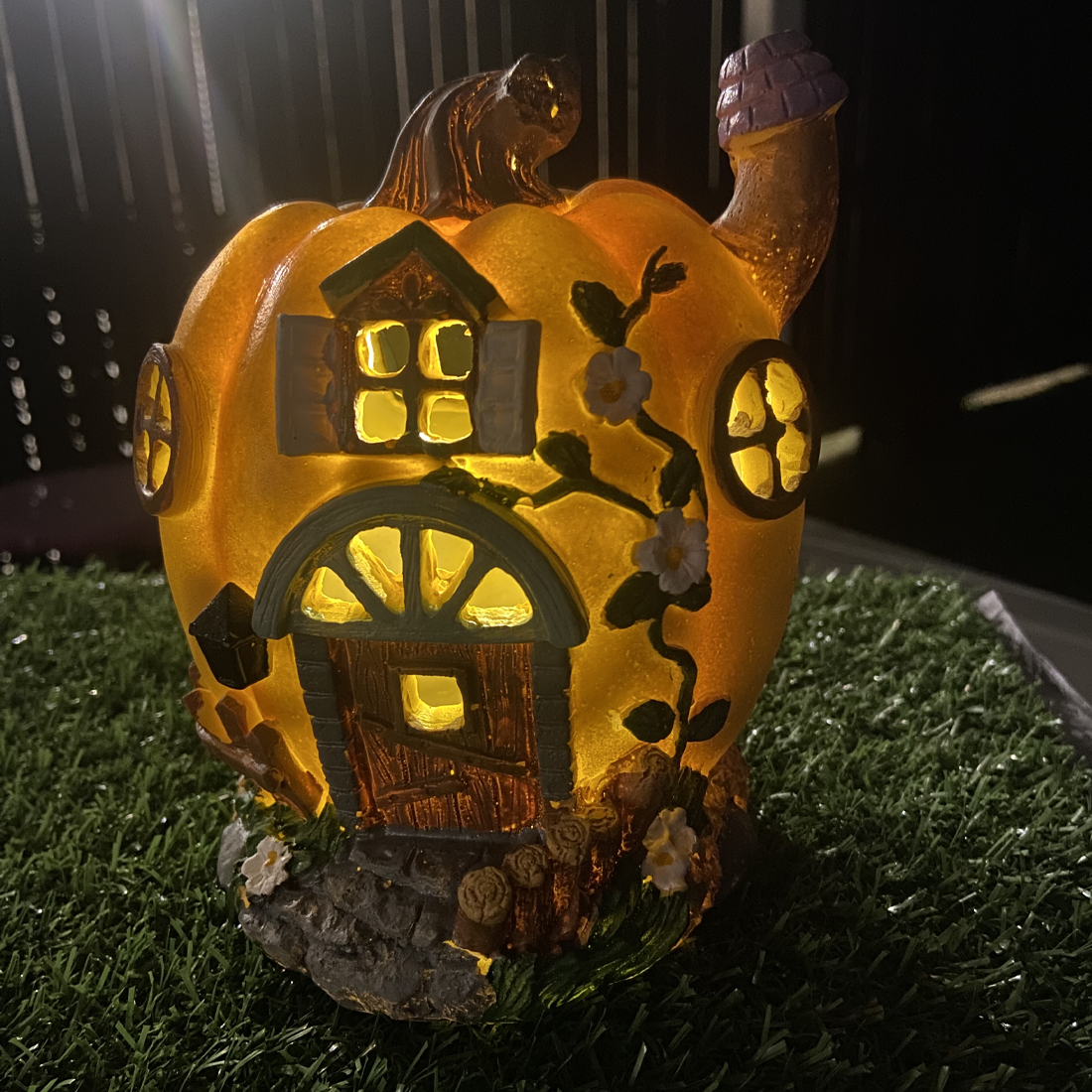 Solar Powered Fairy Tale Pumpkin House
