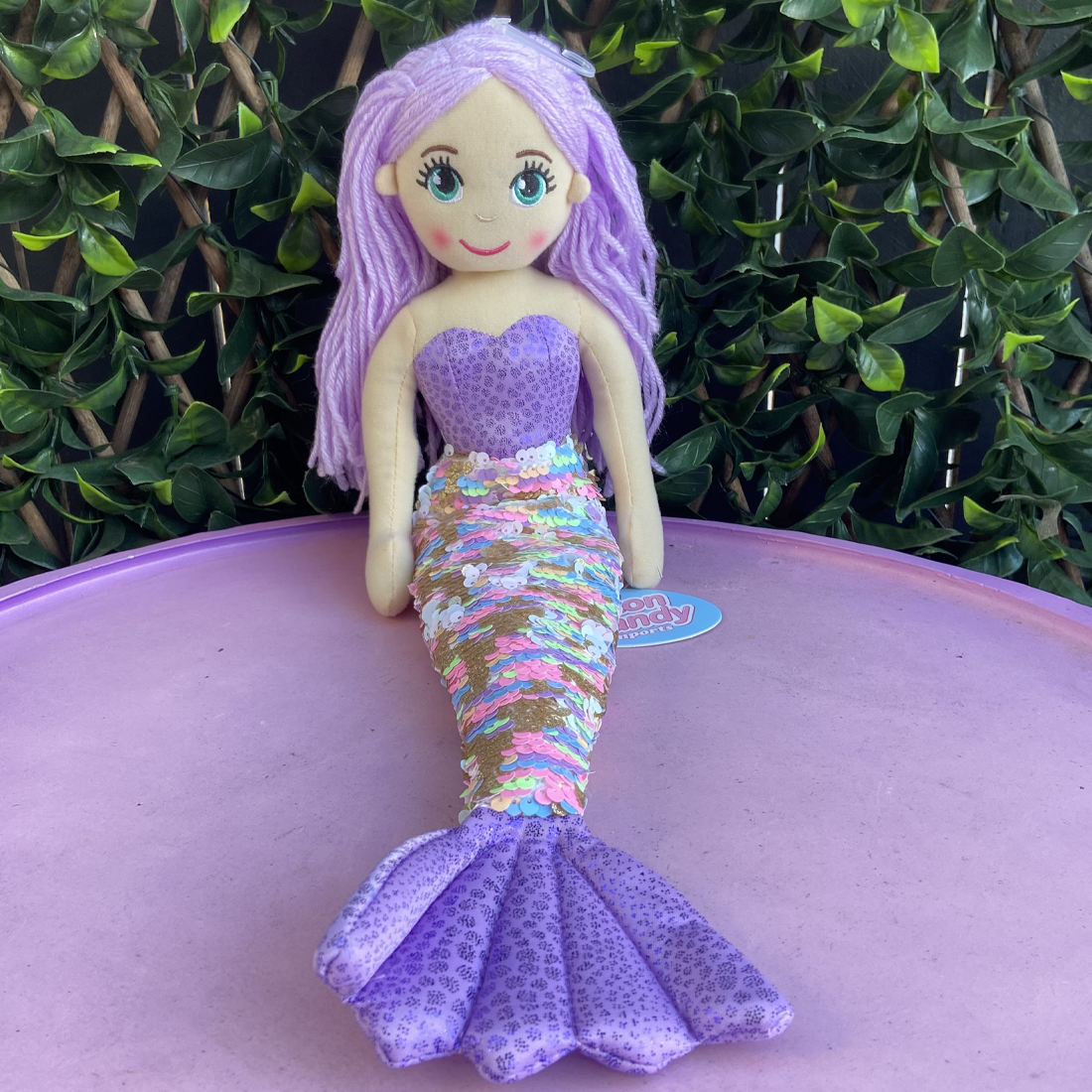 Storm The Purple Pastel Flip Sequined Mermaid Doll