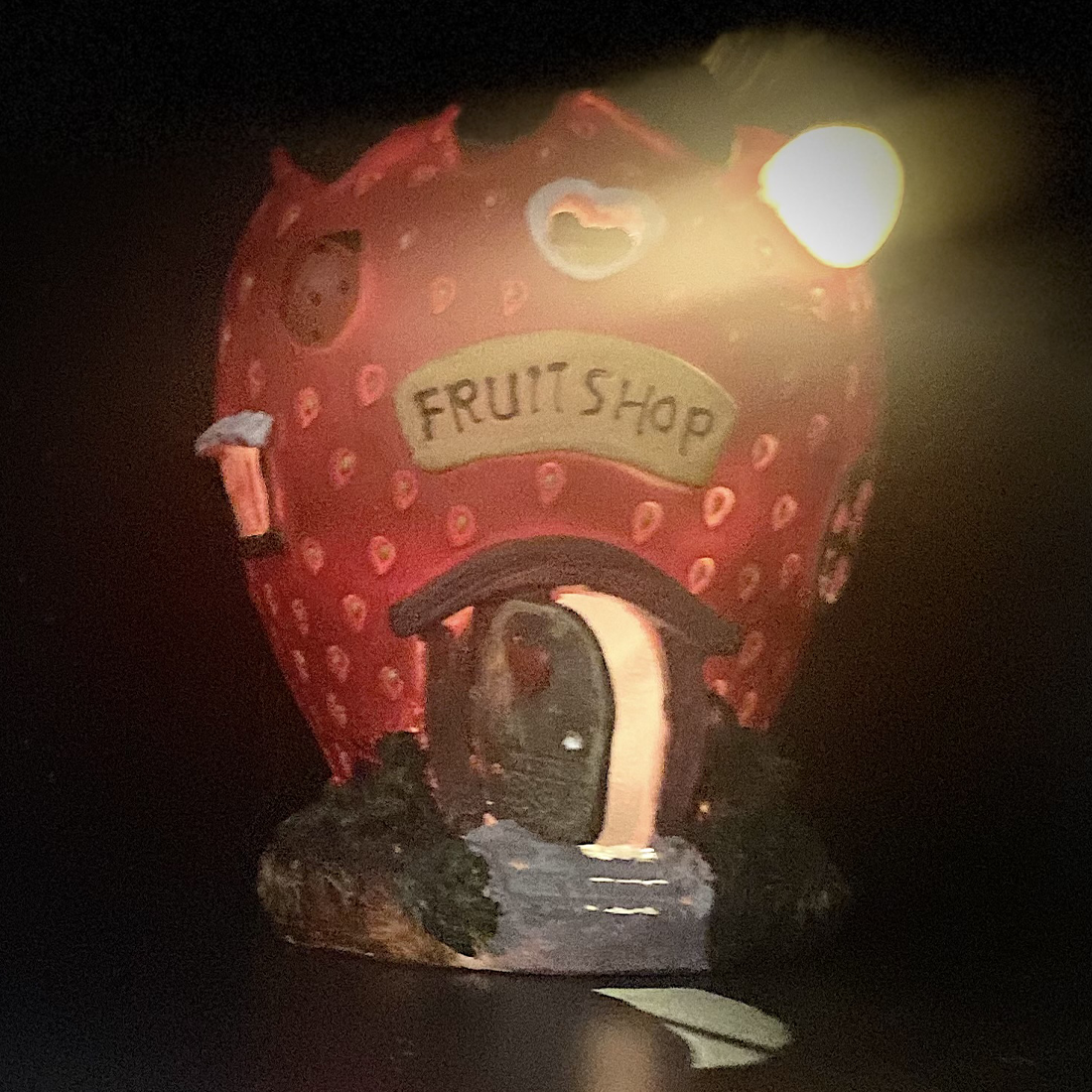 Strawberry Solar Fairy House