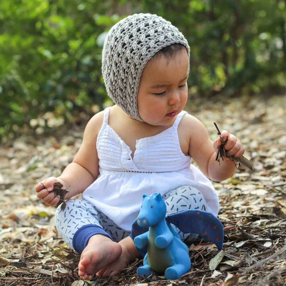Tikiri 13cm Midnight Dragon Baby/Toddler Sensory/Chew Teether Toy