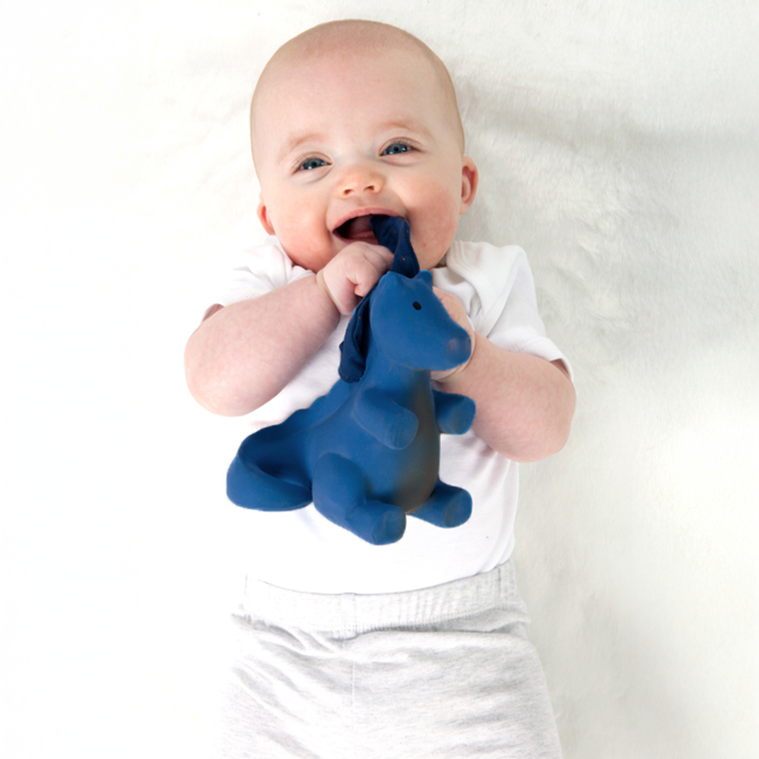 Tikiri 13cm Midnight Dragon Baby/Toddler Sensory/Chew Teether Toy