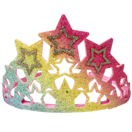 Unicorn Dreamer Rainbow Star Soft Glitter Crown