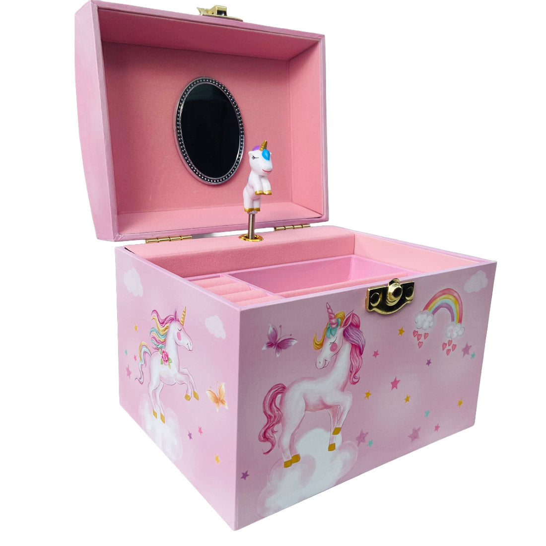 Unicorn Musical Jewellery Box with Pearl Handle