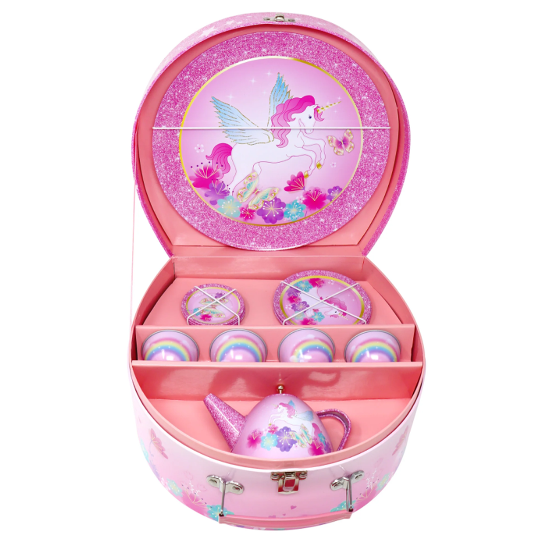 Unicorn Rainbow 15 Piece Tin Tea Set