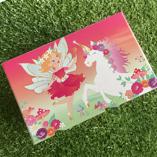 Unicorn & The Pixie Fairy Large Musical Jewellery Box