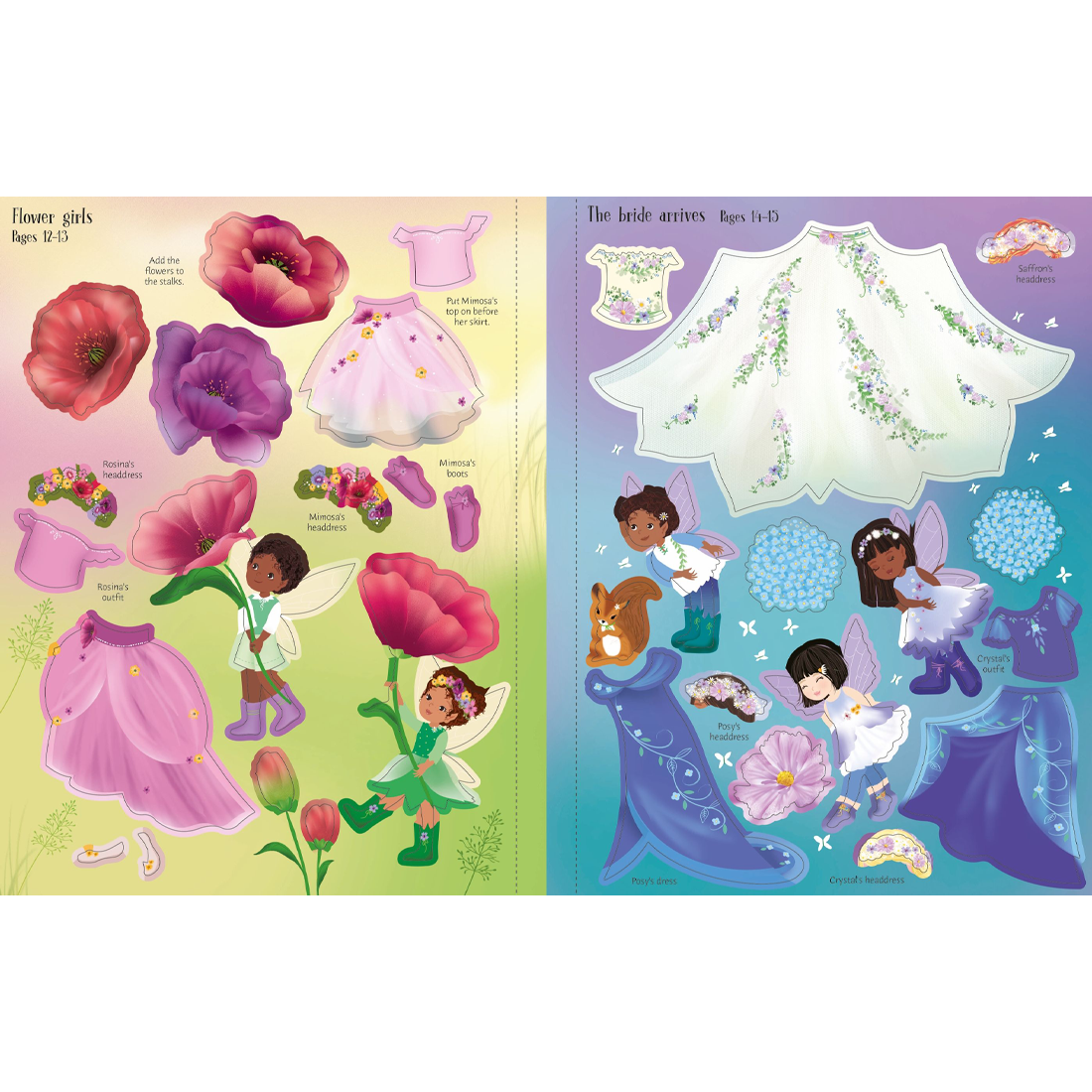 Usborne Sticker Dolly Dressing Fairy Wedding