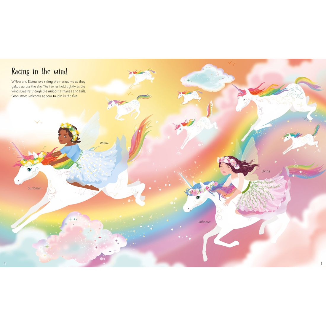 Usborne Sticker Dolly Dressing Rainbow Unicorns