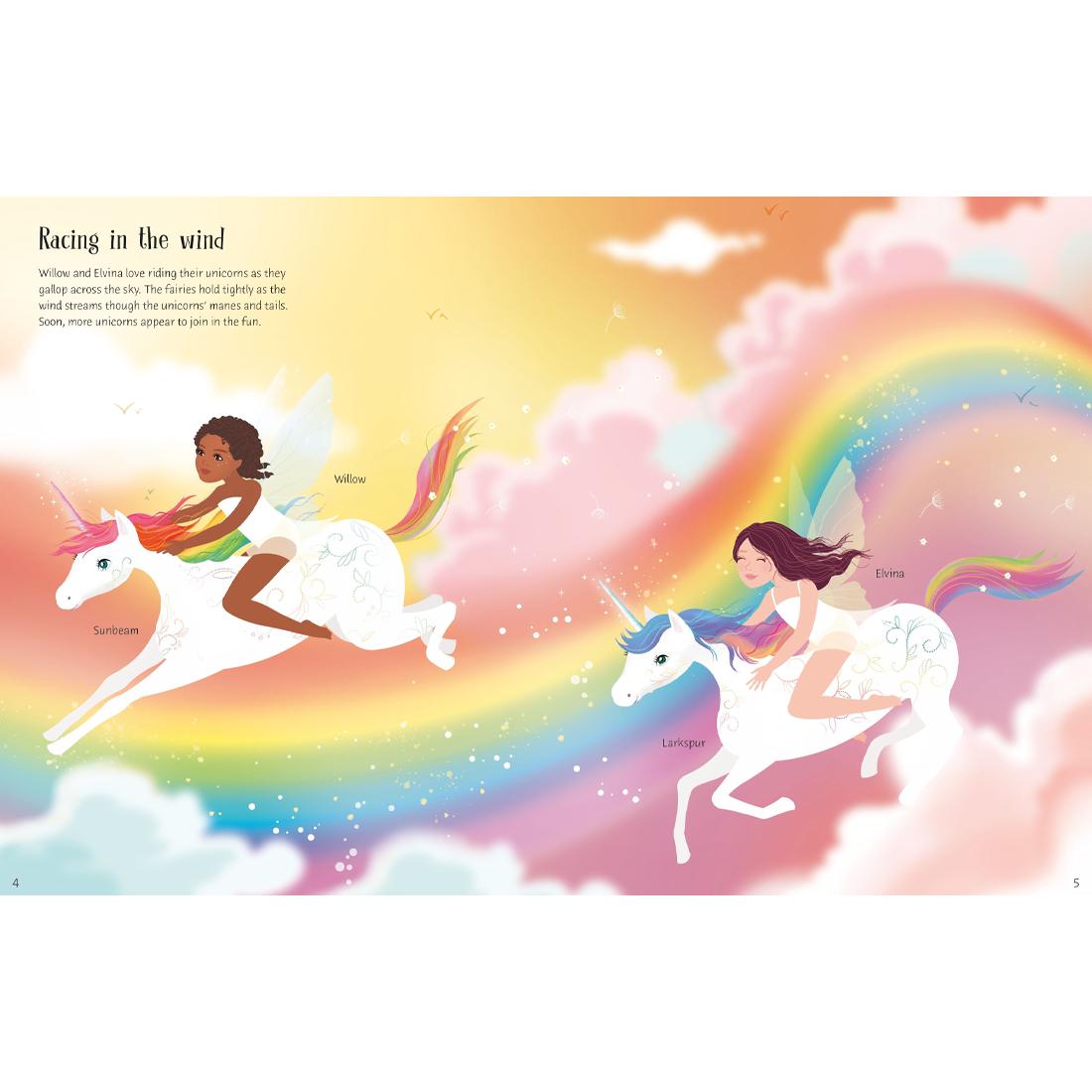 Usborne Sticker Dolly Dressing Rainbow Unicorns