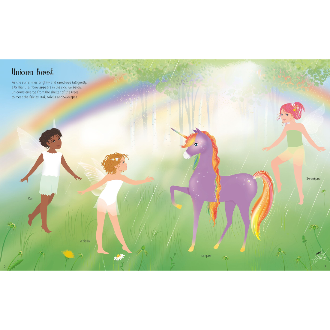 Usborne Sticker Dolly Dressing Rainbow Unicorns