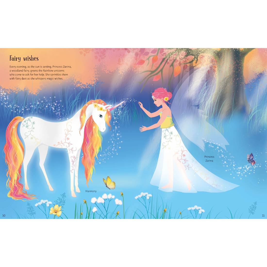 Usborne Sticker Dolly Dressing Rainbow Unicorns