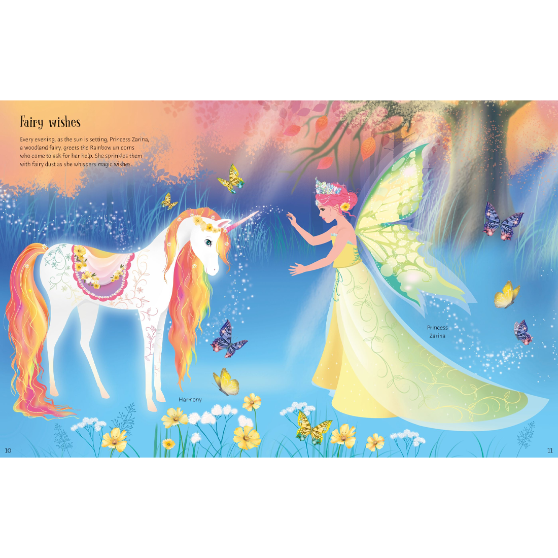Usborne Sticker Dolly Dressing Rainbow Unicorns