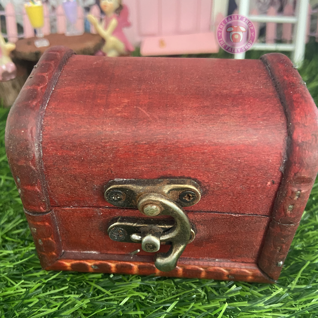 Vintage Style Miniature Wooden Treasure Chest Box