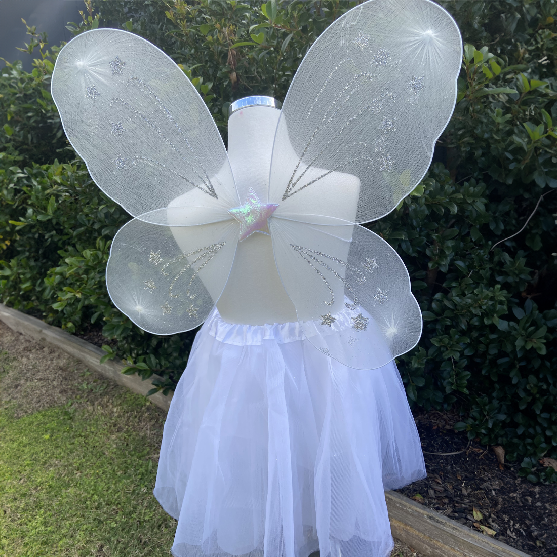 White Fairy Tutu and Wing Set