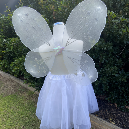 White Fairy Tutu and Wing Set