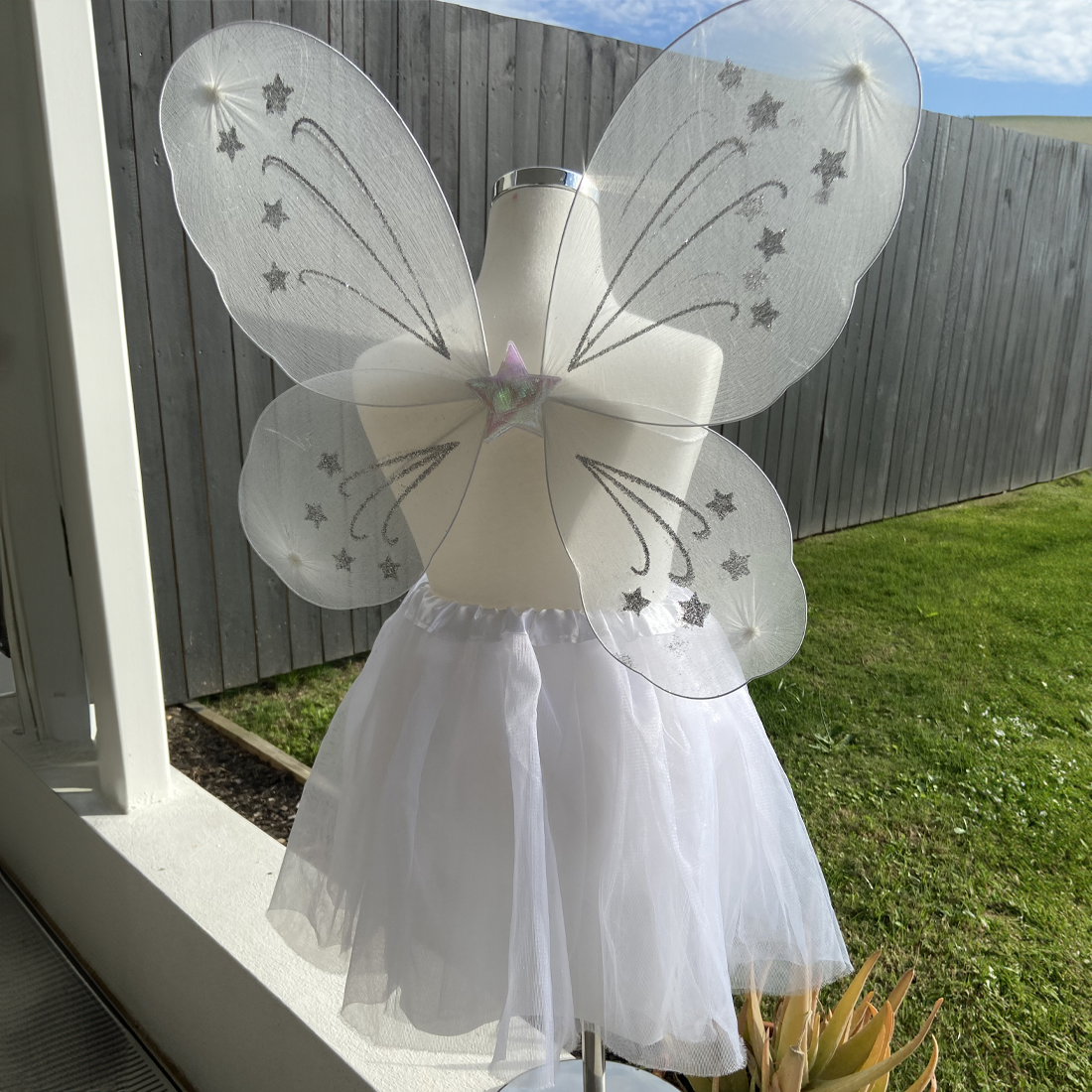 White Fairy Tutu and Wing Set